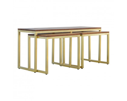 Artisan - Chunky Table Set of 3 in Gold