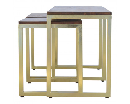 Artisan - Chunky Table Set of 3 in Gold