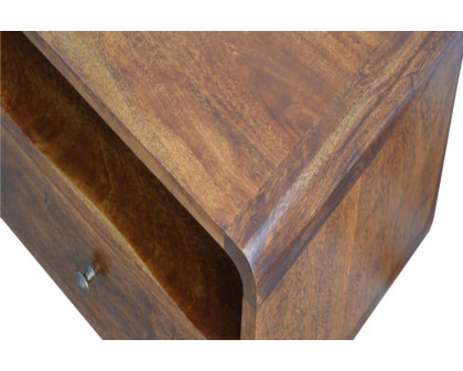 Artisan Curved Media Unit - Chestnut