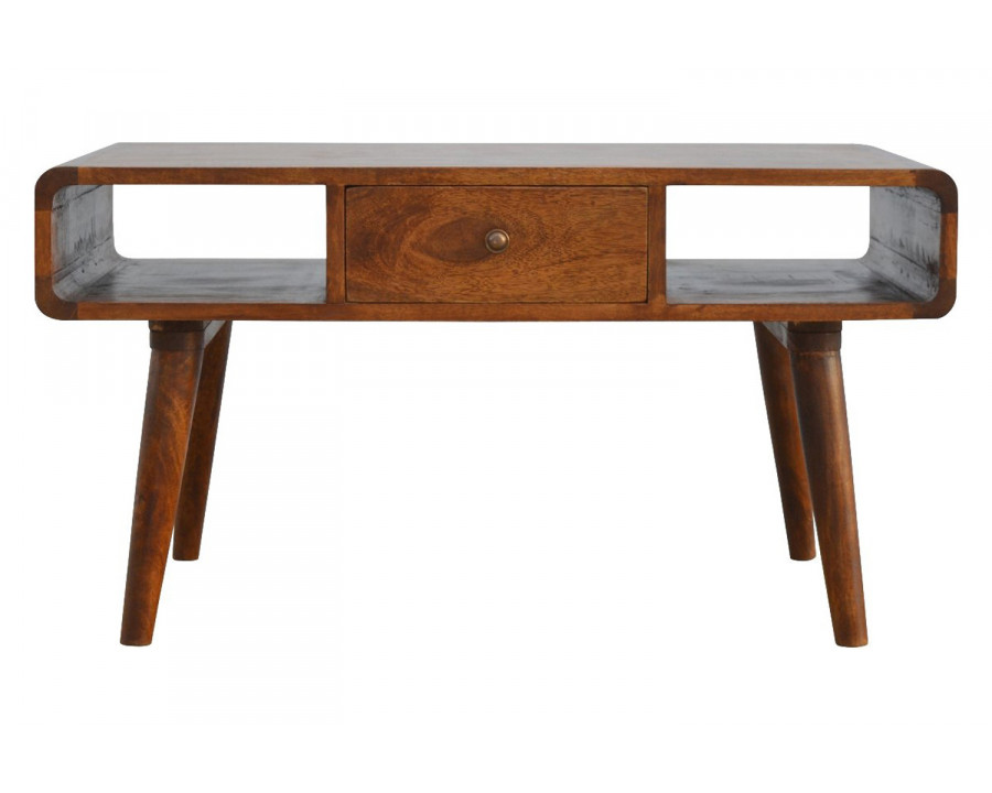 Artisan Curved Coffee Table - Chestnut