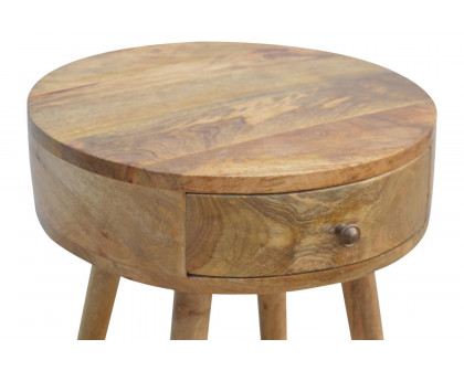 Artisan Nordic Circular Shaped Bedside - Oak-ish