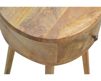 Artisan Nordic Circular Shaped Bedside - Oak-ish