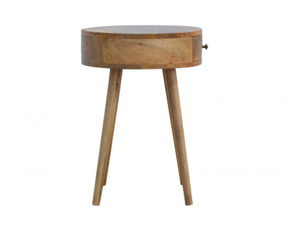 Artisan Nordic Circular Shaped Bedside - Oak-ish