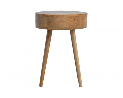 Artisan Nordic Circular Shaped Bedside - Oak-ish