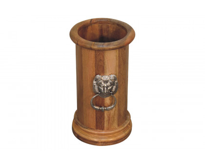 Artisan - Solid Wood Round Umbrella Stand with Knocker