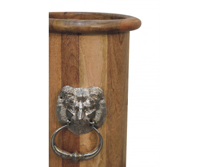 Artisan - Solid Wood Round Umbrella Stand with Knocker