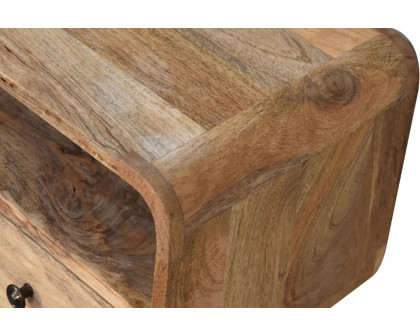 Artisan Curved Mini Console Table - Oak-ish