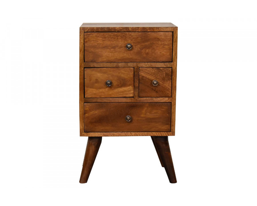 Artisan Nordic Style Multi Bedside - Chestnut