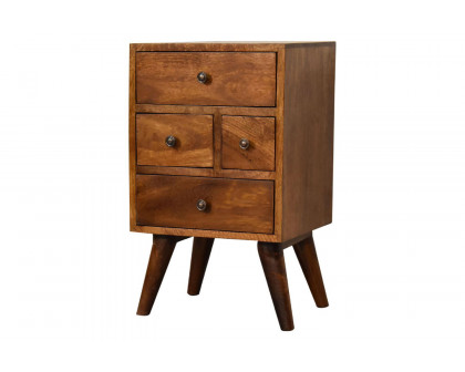 Artisan Nordic Style Multi Bedside - Chestnut