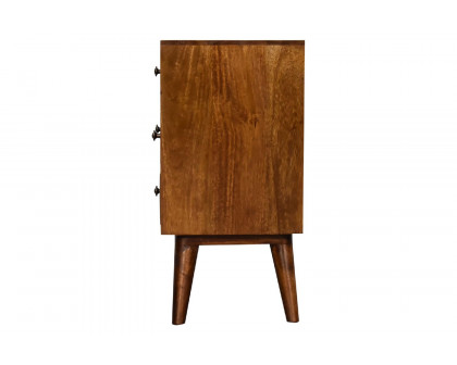 Artisan Nordic Style Multi Bedside - Chestnut