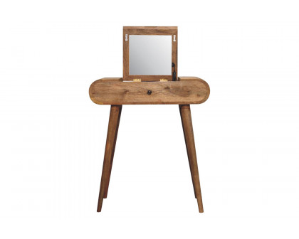 Artisan Mini Dressing Table with Foldable Mirror - Oak-ish