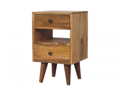 Artisan Mini Classic Multi Bedside - Oak-ish