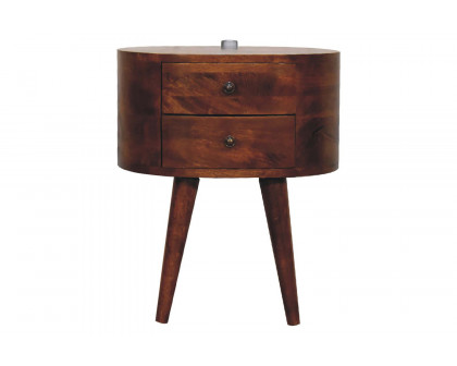 Artisan - Rounded Bedside Table Bedside w/o Reading Light