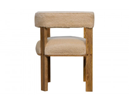 Artisan - Boucle Cream Solid Wood Chair