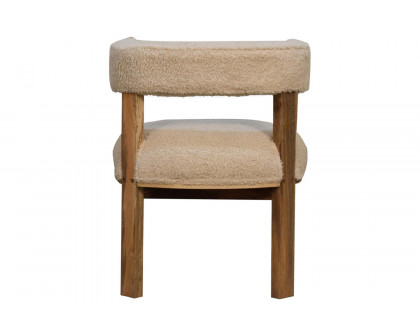 Artisan - Boucle Cream Solid Wood Chair