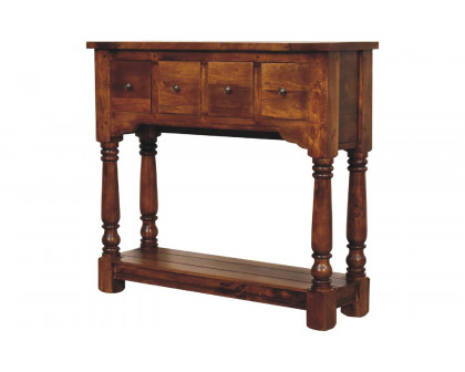 Artisan 4 Drawer Console Table - Chestnut