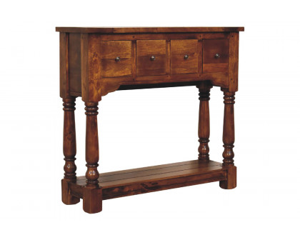 Artisan 4 Drawer Console Table - Chestnut