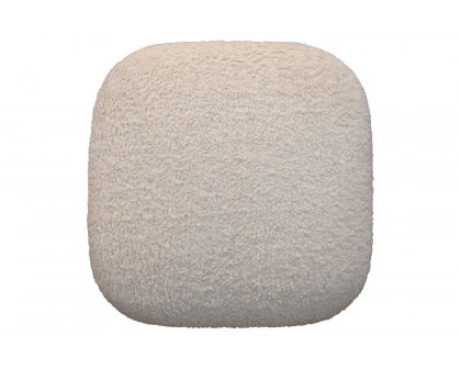 Artisan - Square Footstool in Cream, Boucle