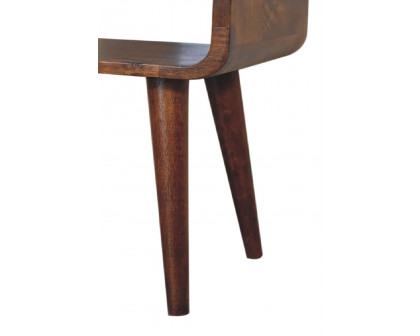 Artisan Curved Mini Open Bedside - Chestnut