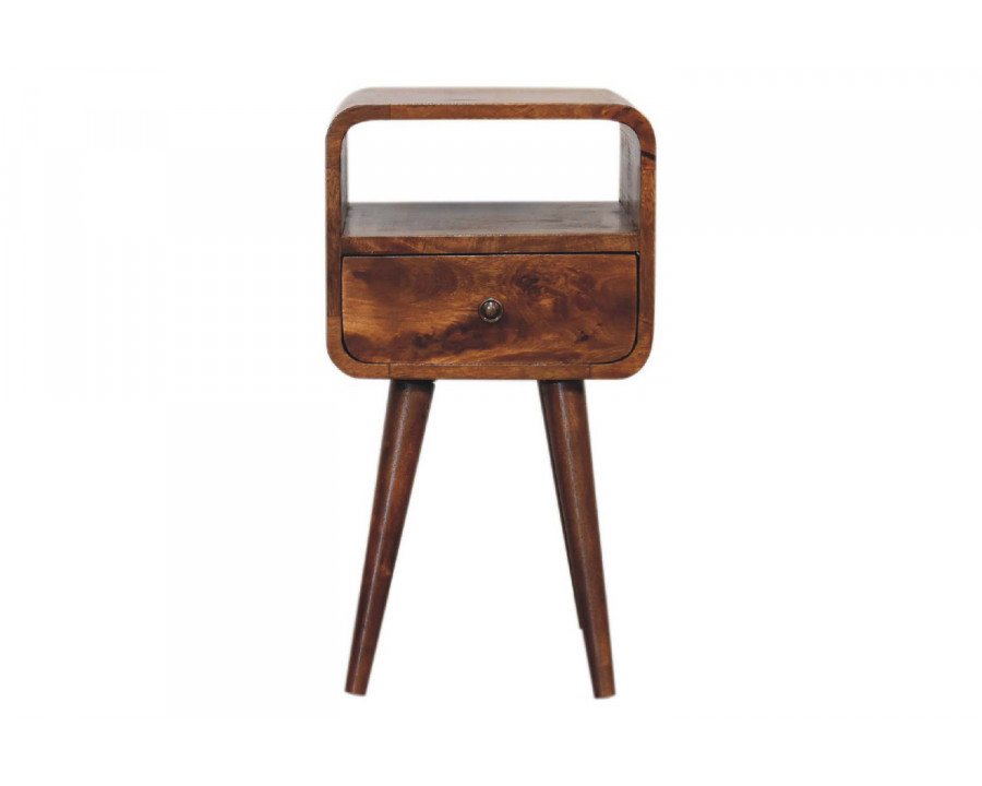 Artisan - Curved Open Slot Mini Bedside