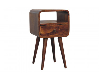 Artisan - Curved Open Slot Mini Bedside