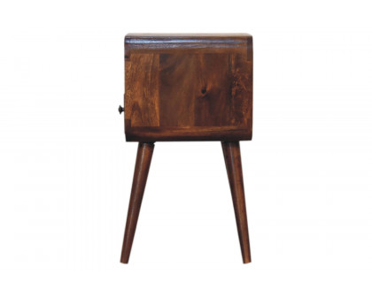 Artisan Curved Open Slot Mini Bedside - Chestnut