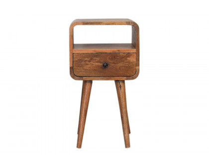 Artisan - Curved Open Slot Mini Bedside