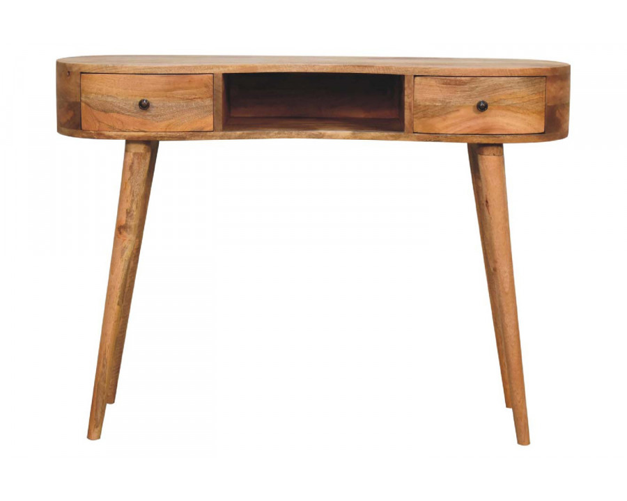 Artisan - Wave Writing Desk in Oak-ish