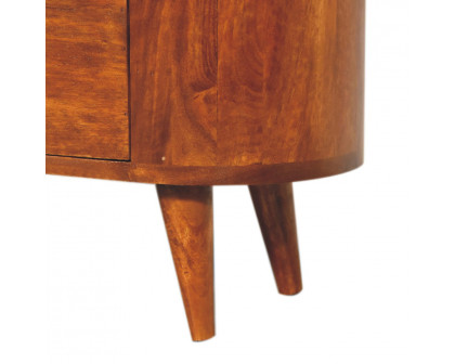 Artisan Round Mini Cabinet - Chestnut