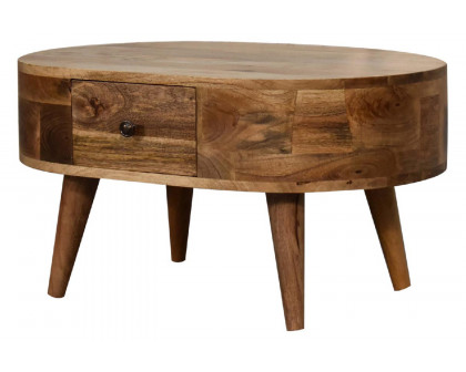 Artisan Rounded Mini Coffee Table - Oak-ish