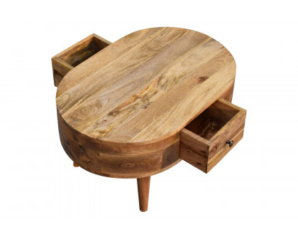 Artisan Rounded Mini Coffee Table - Oak-ish