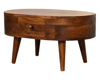 Artisan Rounded Mini Coffee Table - Chestnut