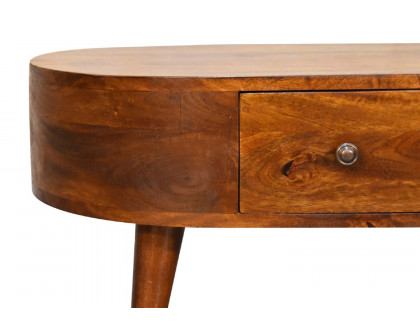 Artisan Rounded Mini Coffee Table - Chestnut