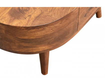 Artisan Rounded Mini Coffee Table - Chestnut