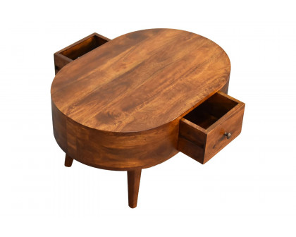 Artisan Rounded Mini Coffee Table - Chestnut