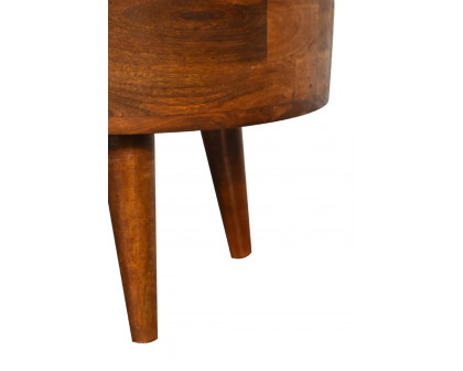 Artisan Rounded Mini Coffee Table - Chestnut