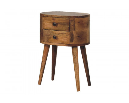 Artisan Rounded Bedside Mini Bedside - Oak-ish