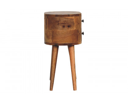 Artisan Rounded Bedside Mini Bedside - Oak-ish