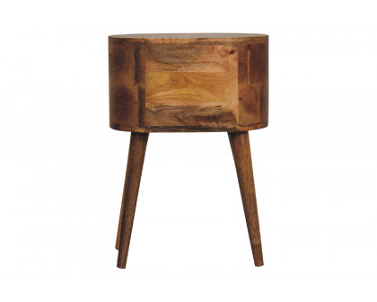 Artisan Rounded Bedside Mini Bedside - Oak-ish