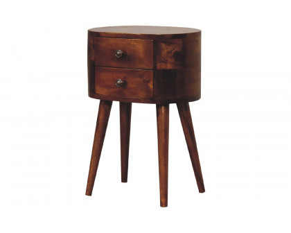 Artisan Rounded Bedside Mini Bedside - Chestnut