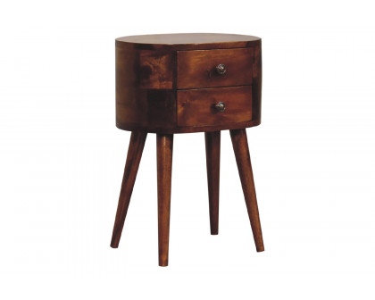 Artisan Rounded Bedside Mini Bedside - Chestnut