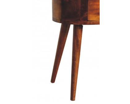 Artisan Rounded Bedside Mini Bedside - Chestnut