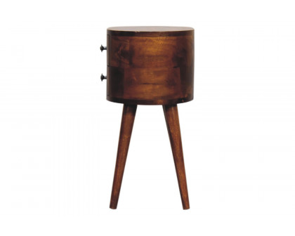 Artisan Rounded Bedside Mini Bedside - Chestnut