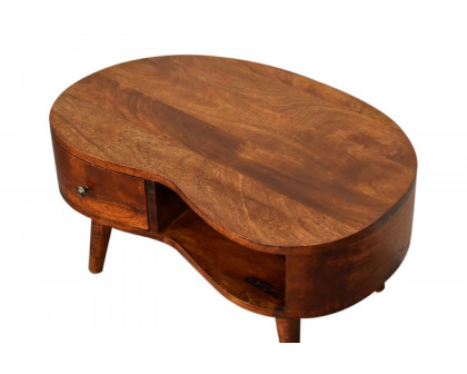 Artisan Wave Mini Coffee Table - Chesnut