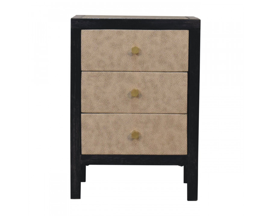 Artisan - Mini Nightstand in Ash Black, Faux Leather