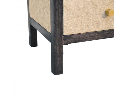 Artisan - Mini Nightstand in Ash Black, Faux Leather