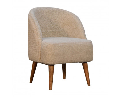 Artisan - Tub Chair in Cream, Boucle