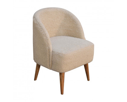 Artisan - Tub Chair in Cream, Boucle