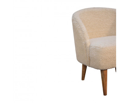 Artisan - Tub Chair in Cream, Boucle