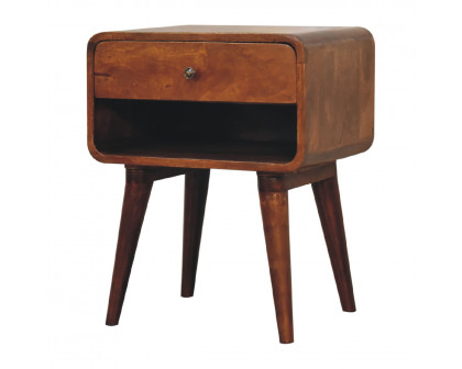 Artisan Curve Open Slot Nightstand - Chestnut